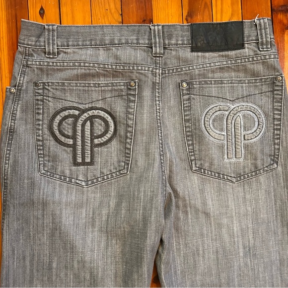 Vintage Pelle Pelle Jeans Y2K Men’s Size 36x34 Embroidered Skater Street Hip Hop - Picture 7 of 12